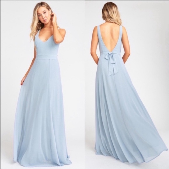 Show Me Your MuMu Jenn Blue Backless Gown - Picture 1 of 10